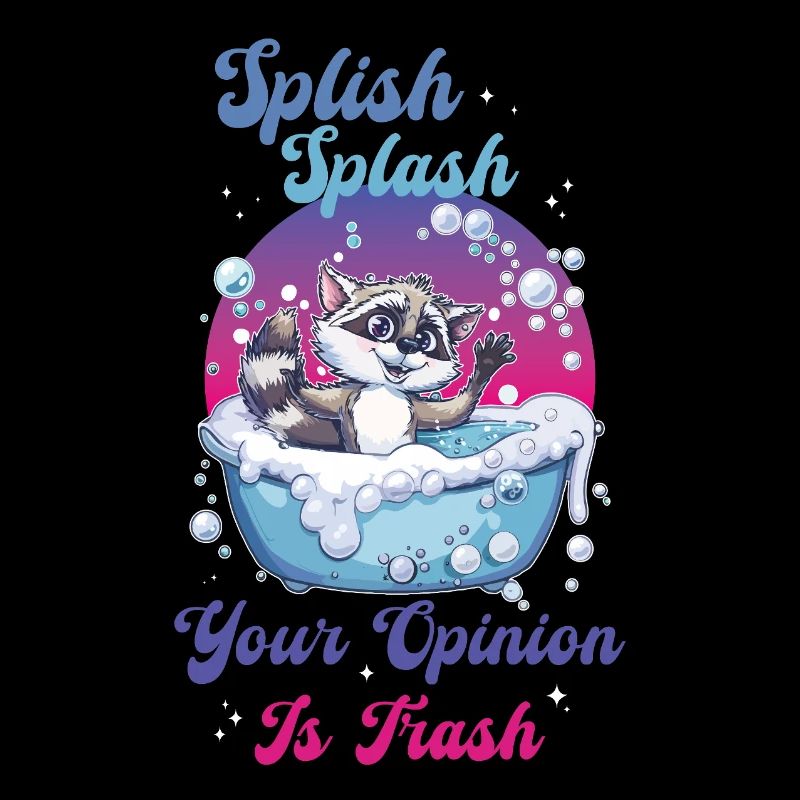 Waschbär Splish Splash