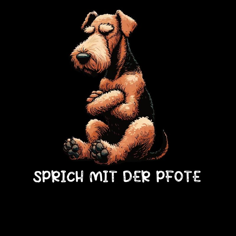 Sprich mit der Pfote Airedale Terrier Airedales 
