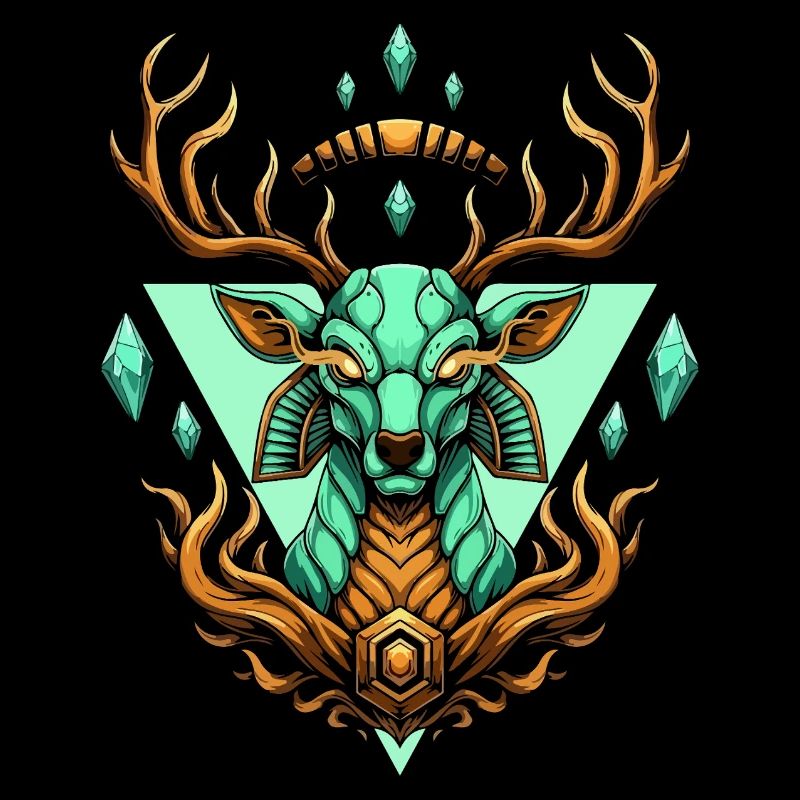 Cerf Cristal Vert