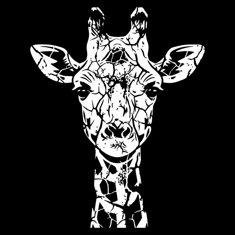 Giraffe Head Grunge Vintage Vector