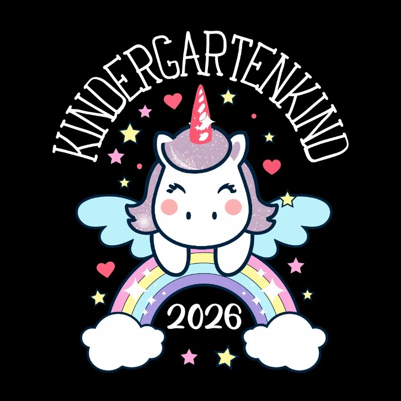 Kindergartenkind Einhorn Regenbogen Kindergarten 