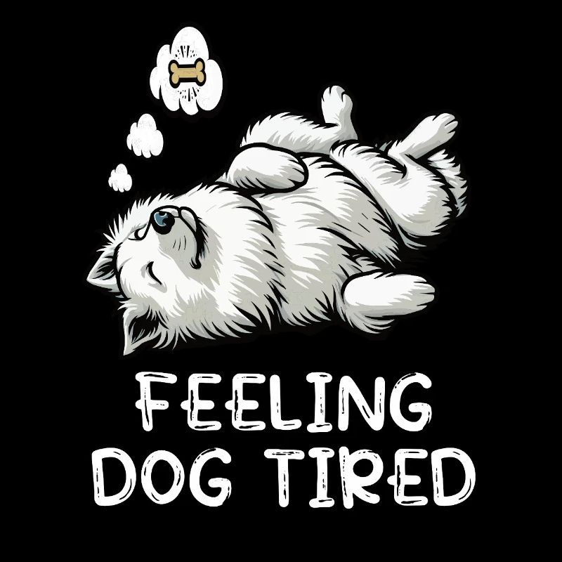 Feeling Dog Tired White Shepherd Dog