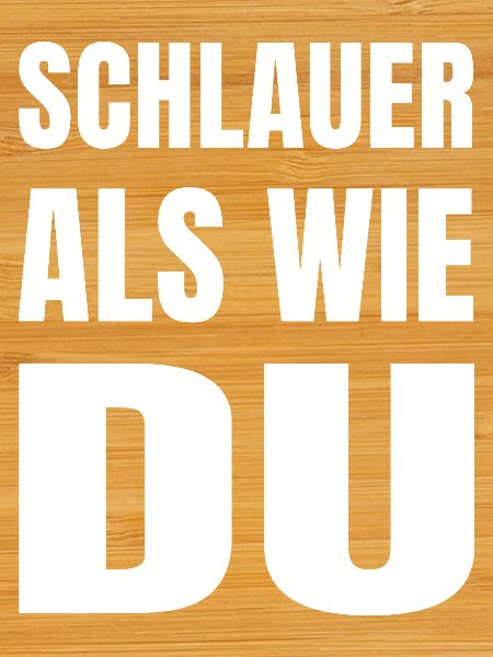SCHLAUER ALS WIE DU