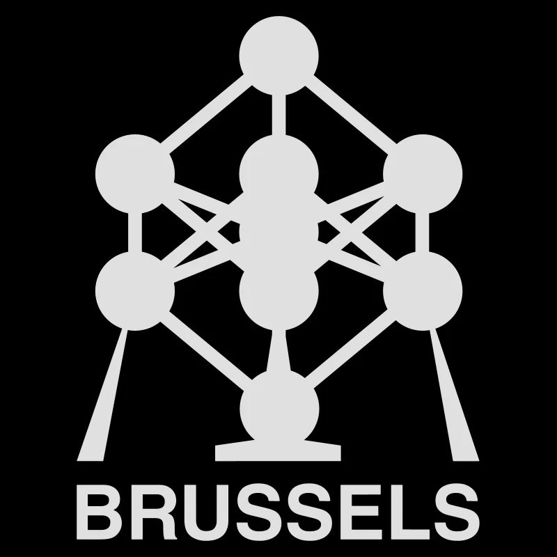 Brussels Atomium Icon – Modern Minimal Design
