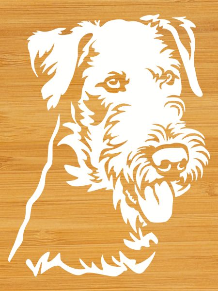 Airedale Terrier Head "Black Edition"