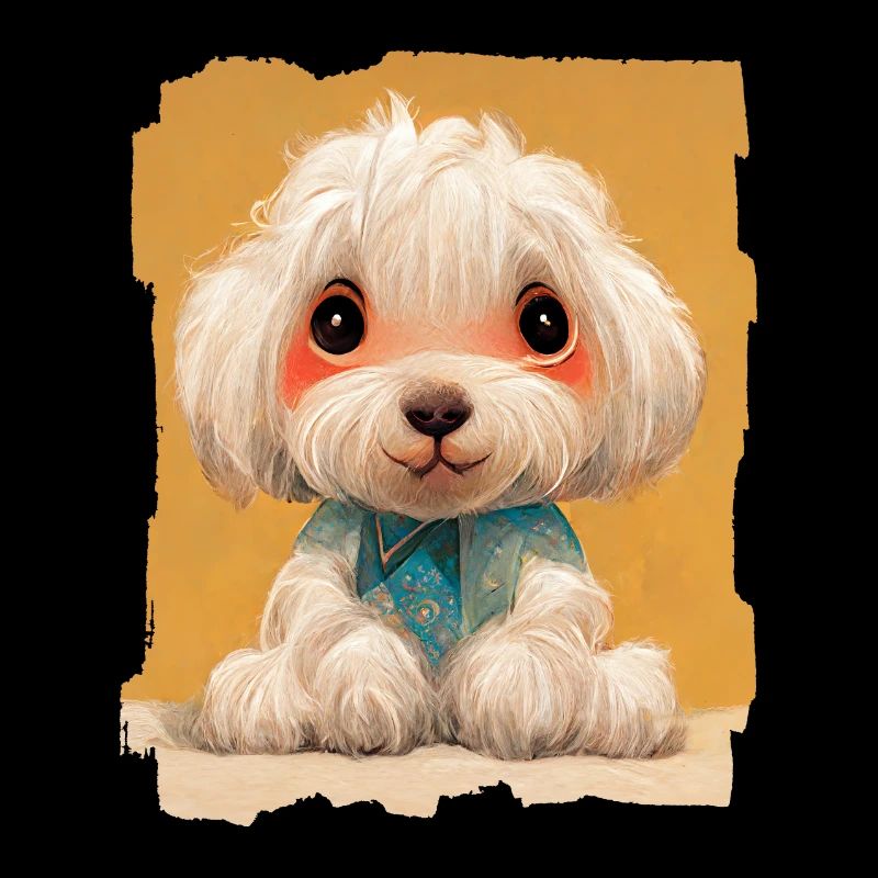 Baby Bichon Hund süß