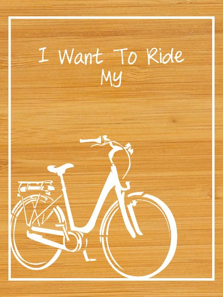 Bicycle Silhouette on Black