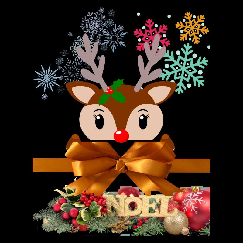 Renne de Noël enjoué
