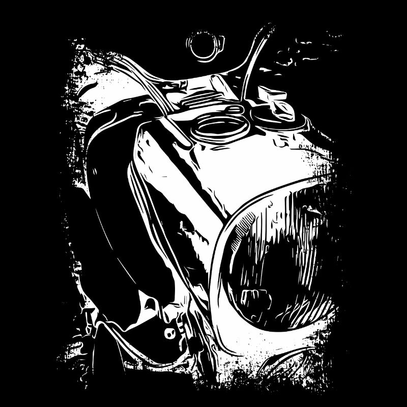 Two-stroke legend black and white