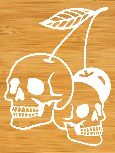 Kirsche Schädel Kunst Illustration