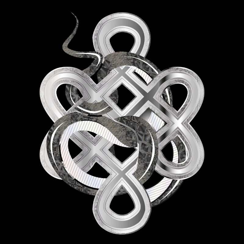 Snake knot in silver look – mystical & noble