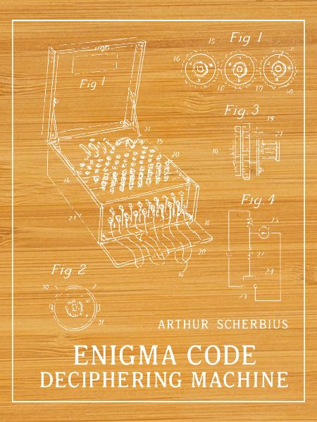 Enigma-Code-Entschlüsselungsmaschine, Illustration