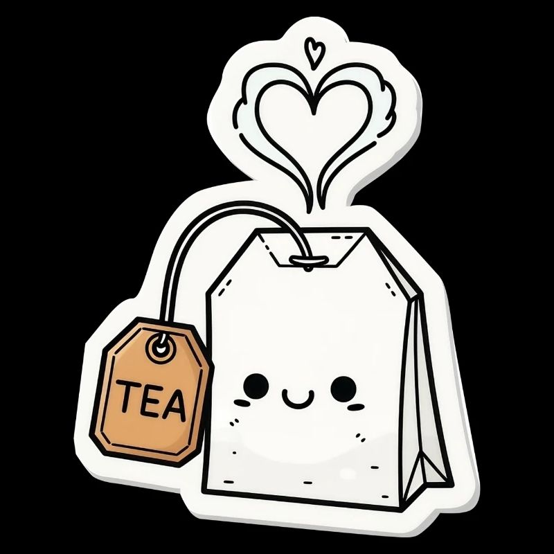 Kawaii Teebeutel mit Herzdampf