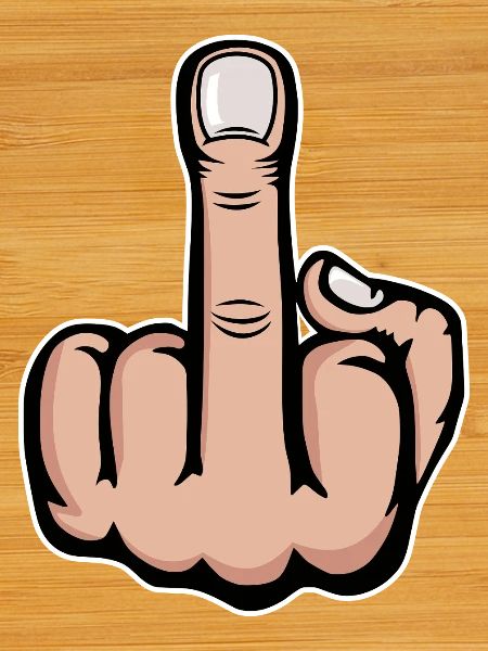 Middle Finger Stinky Finger Design