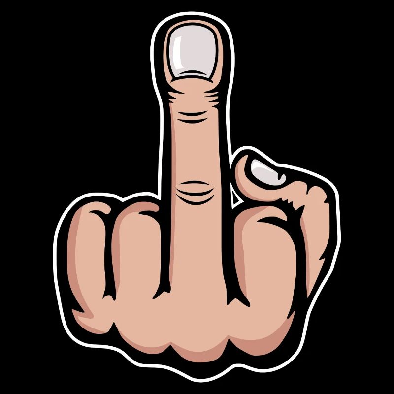 Doigt du milieu Conception de doigt puant