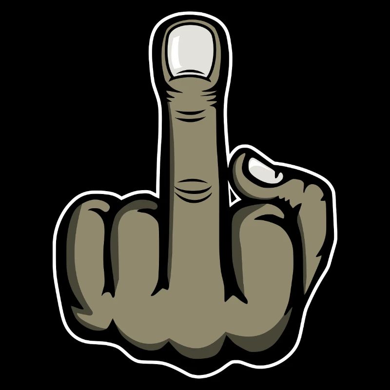 Middle Finger Graphic Sticker