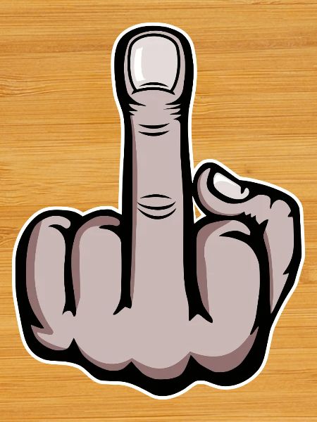 Middle Finger Stinky Finger Design