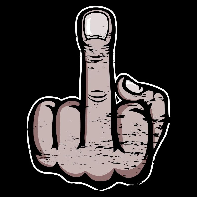 Middle Finger Cartoon