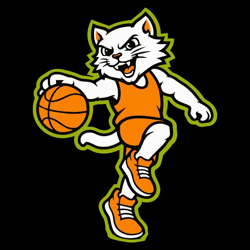 Wildcat-Basketball-Action-Maskottchen