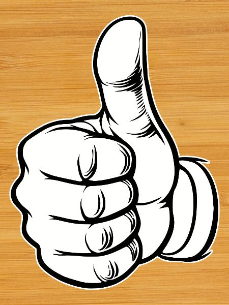 OK thumbs-up hand icon