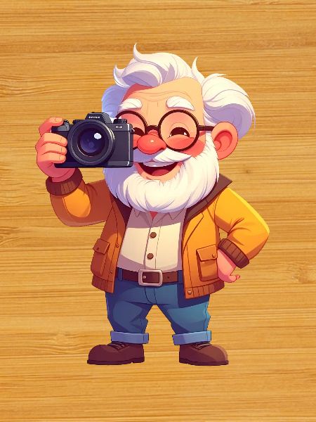 Opa fotografiert