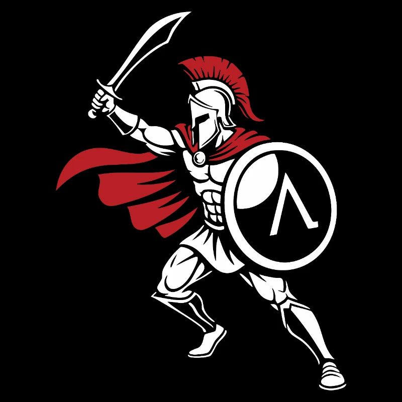 Guerrier Spartiate Épée Mascotte Spartan Strike