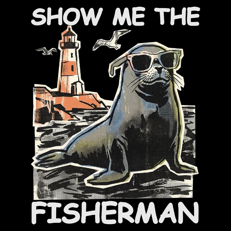 Funny seal looking for fish