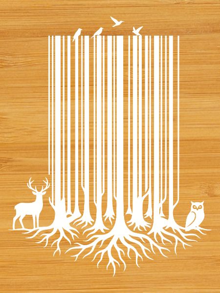 Tree barcode White