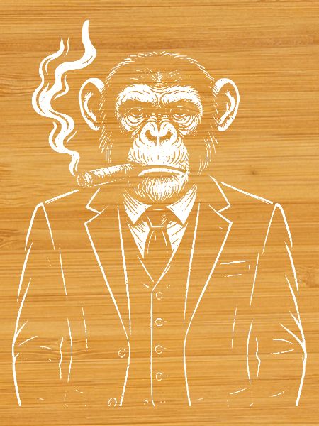 Elegant Monkey Smoking Cigar