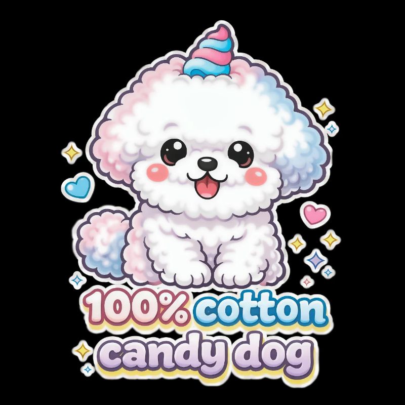 Chien à barbe à papa - mignon Bichon Frisé design