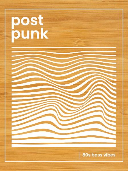 Post Punk Wave Pattern Poster