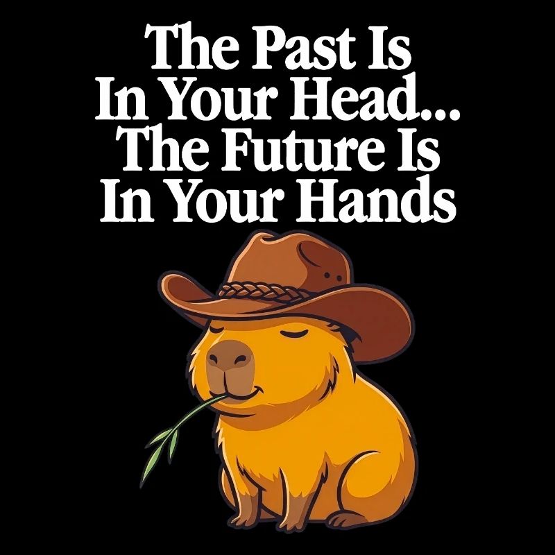 Cowboy Capybara Future - Mème de citation motivationnelle