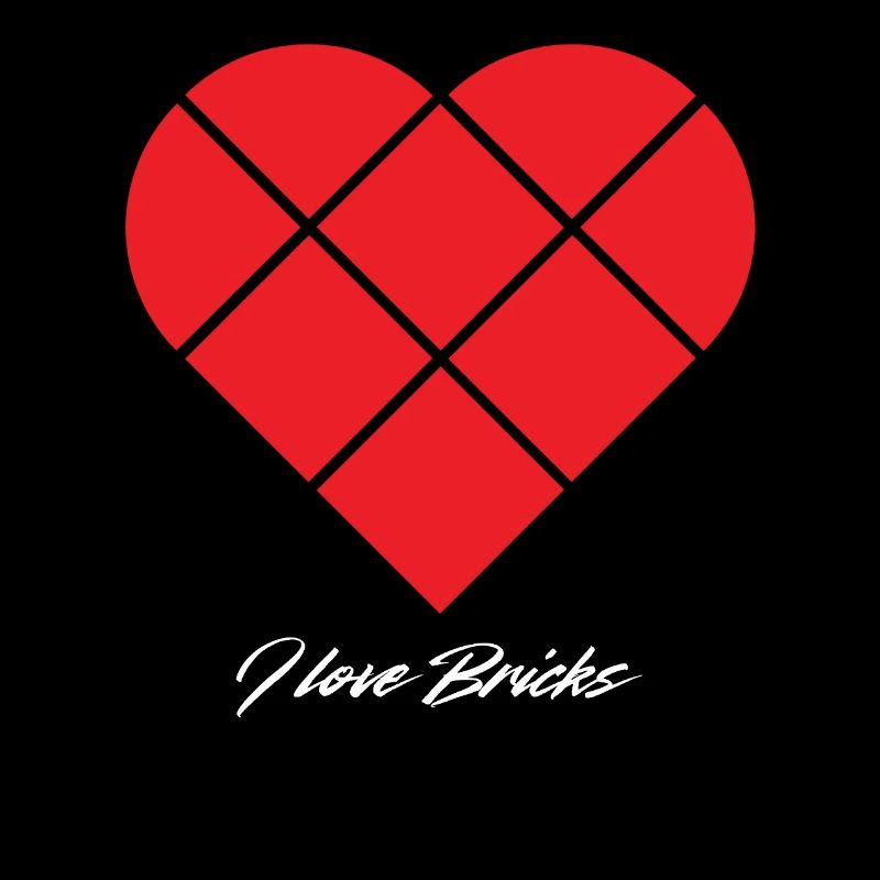 Klemmbausteine Herz: I Love Bricks