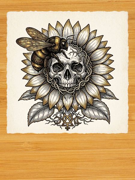 Hummel-Schädel-Sonnenblume