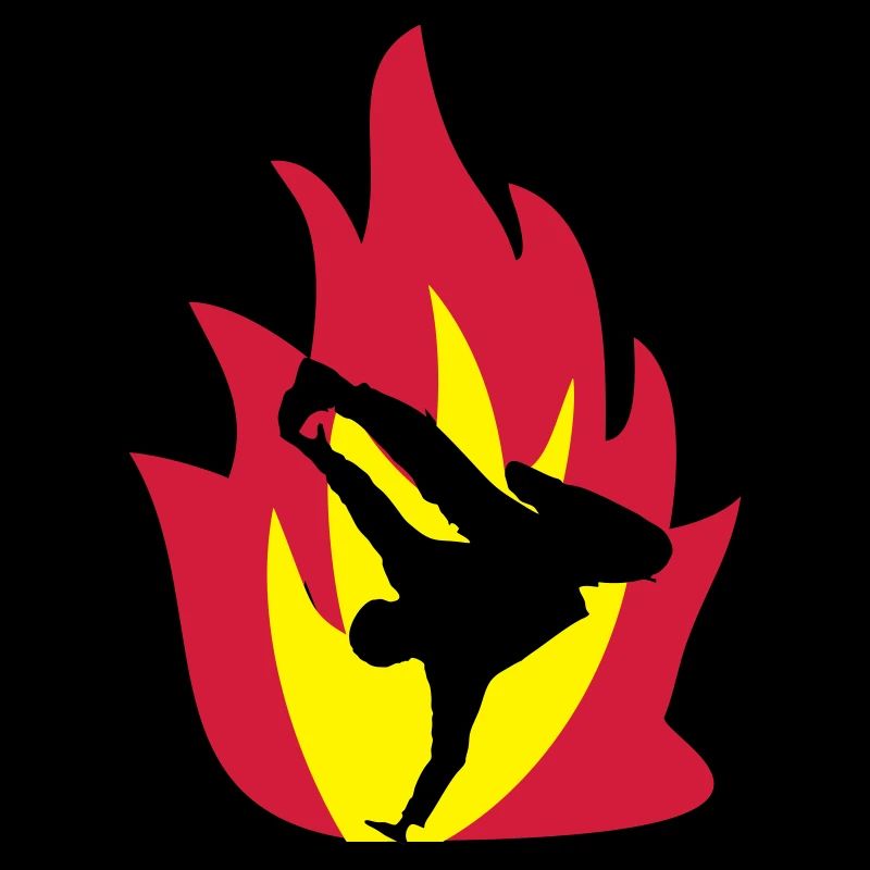 Breakdancer im Feuer
