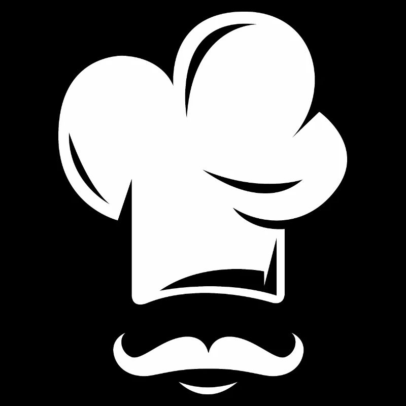 L’icône Chef Cook a un logo de barbe de bonnet