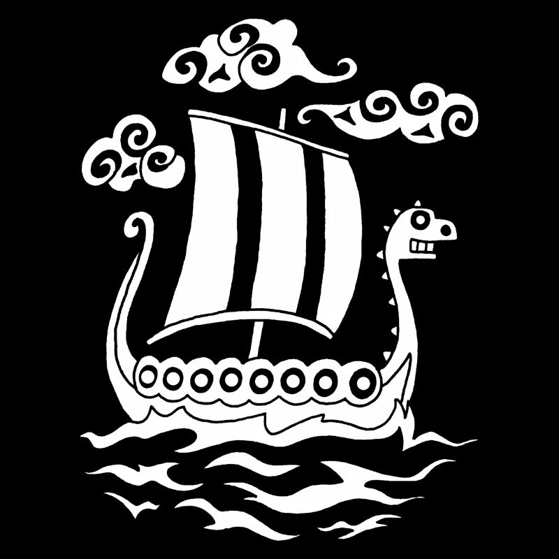 Drakkar rigolo blanc