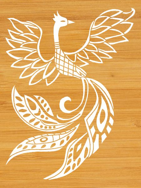 White phoenix bird