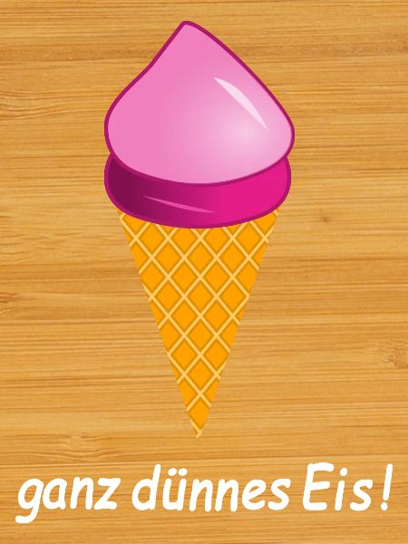 ganz dünnes Eis Eiscreme