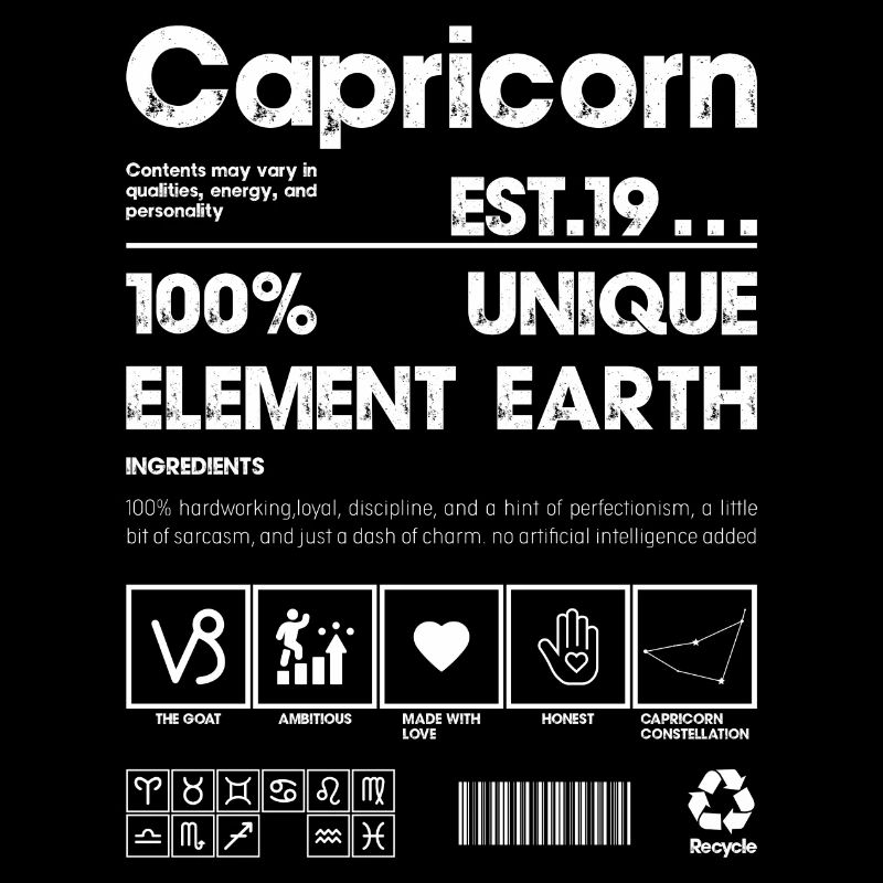 Capricorne Terrestre 100 % Élément