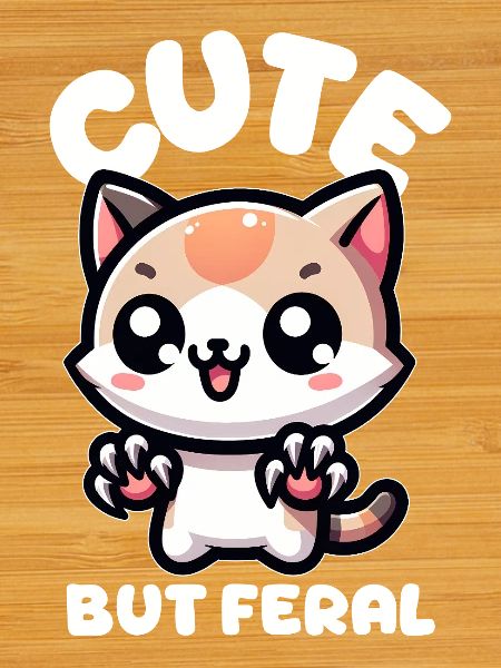 Cute but wild cat