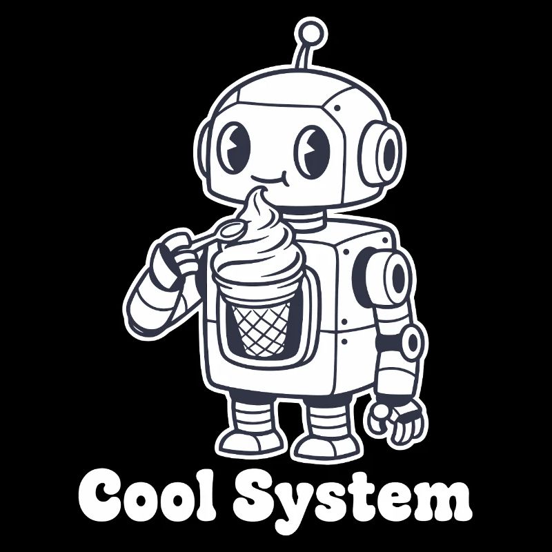 Roboter mit Eiscreme