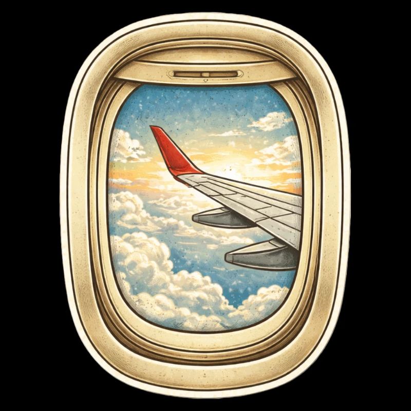 Window flight over cloud streaks