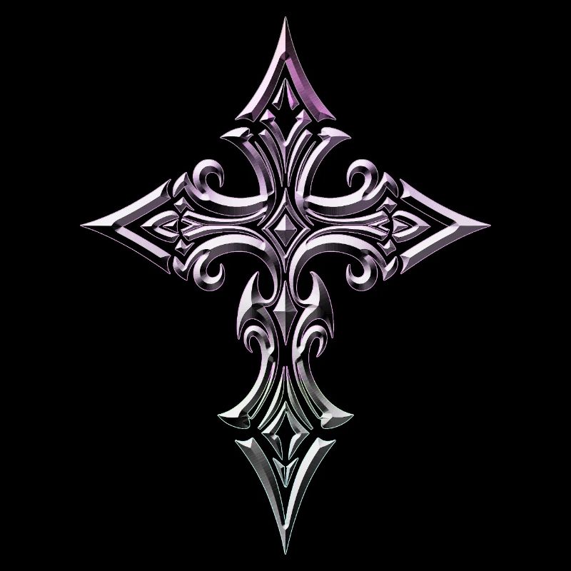 Croix irisée ornée
