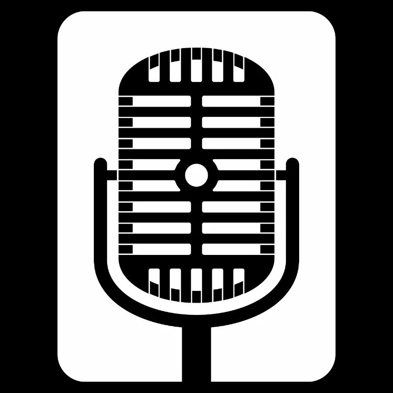 Retro-Mikrofon-Emblem