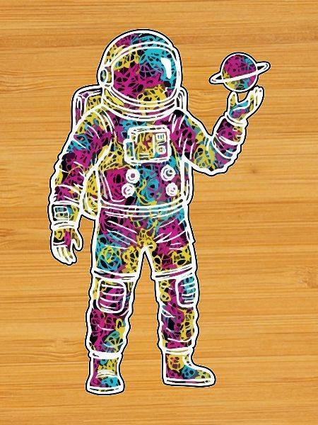 Space Astronaut Scribble Planet Scribbles