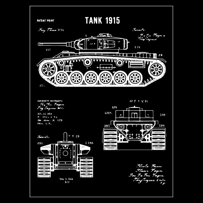 Panzer Bauplan von 1915