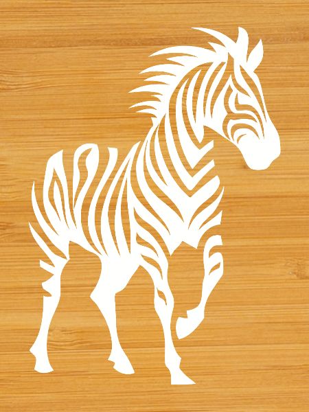 Zebra Silhouette Black & White