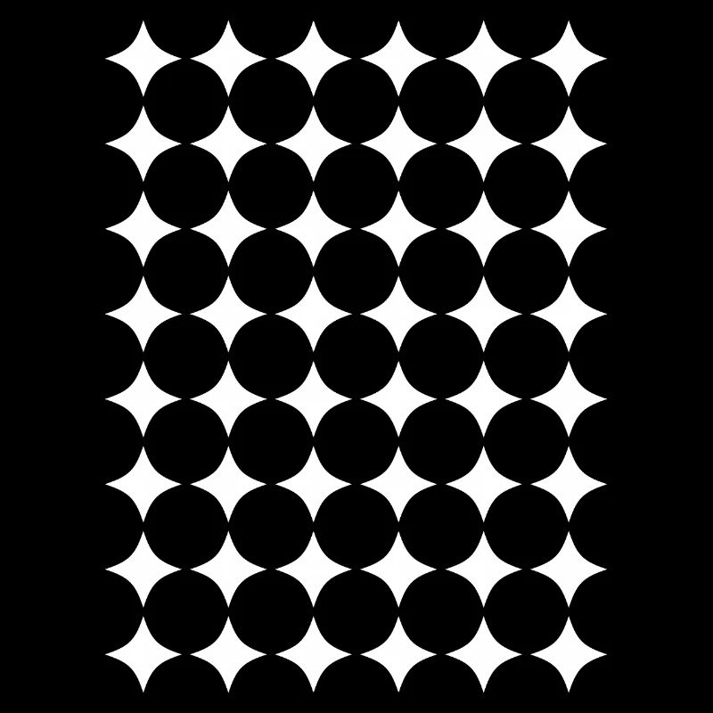 Polka Dot Grid: Bold Black Circles