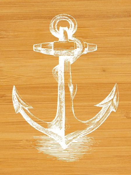 Anchor Emblem Nautical Silhouette